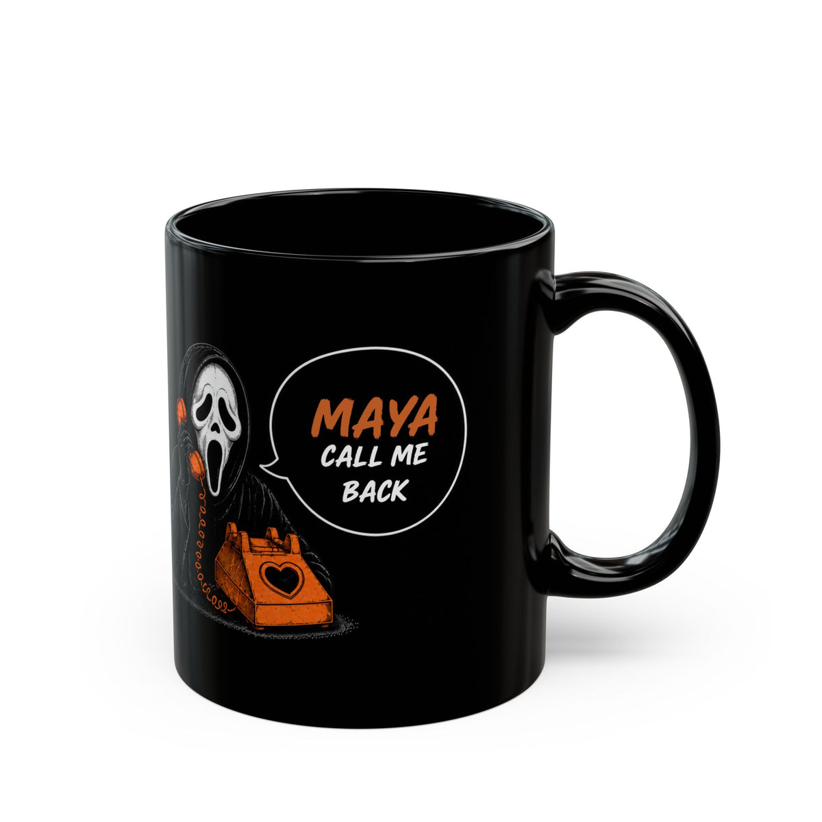 Personalized Masked Caller Call Me Back Mug