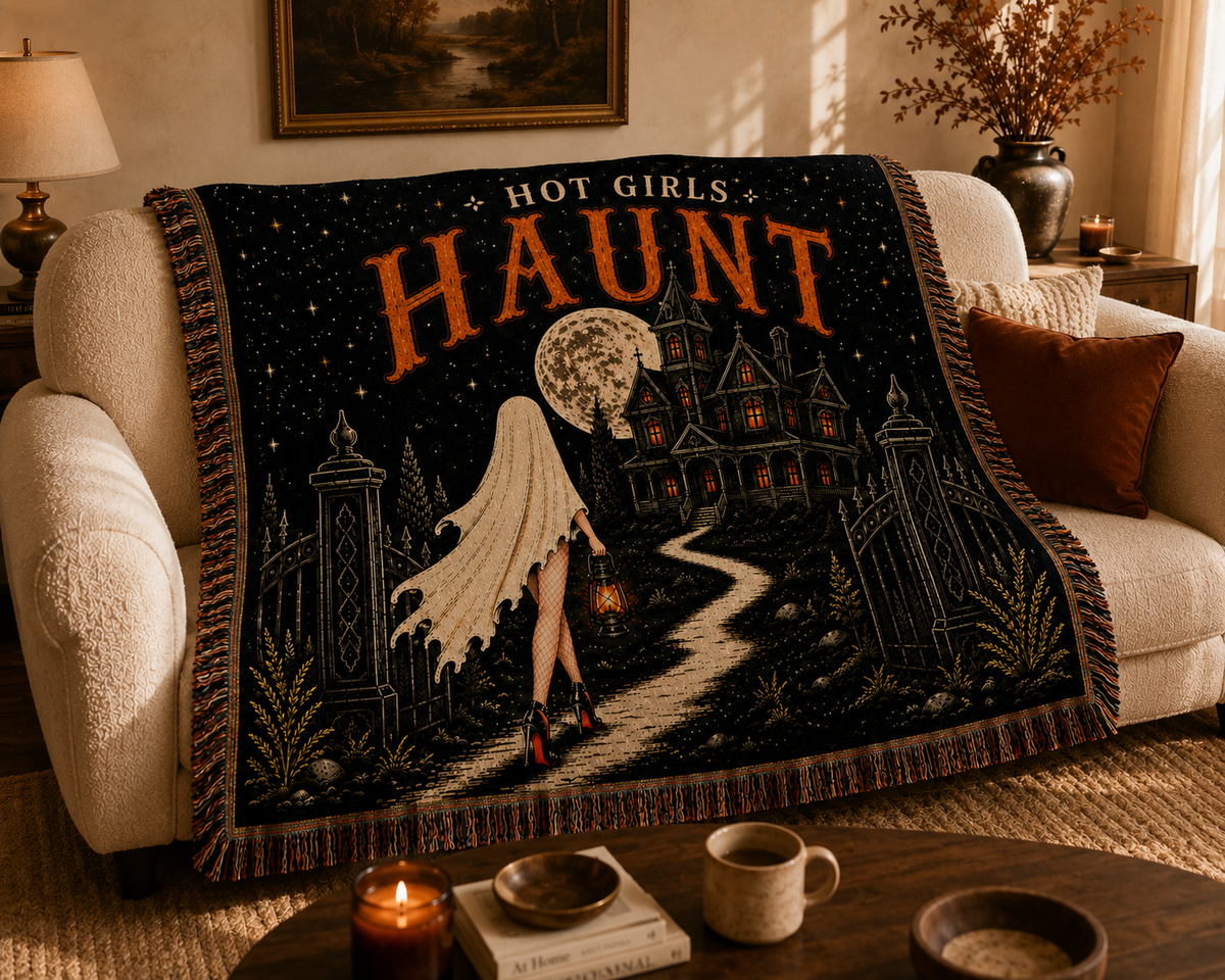 Hot Girls Haunt Woven Throw Blanket – Fair
