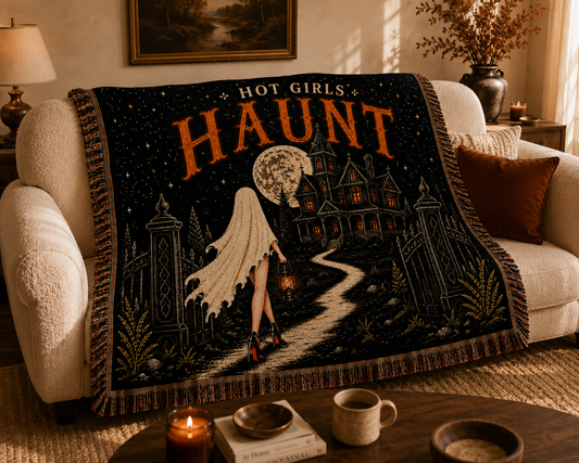 Hot Girls Haunt Woven Throw Blanket – Fair