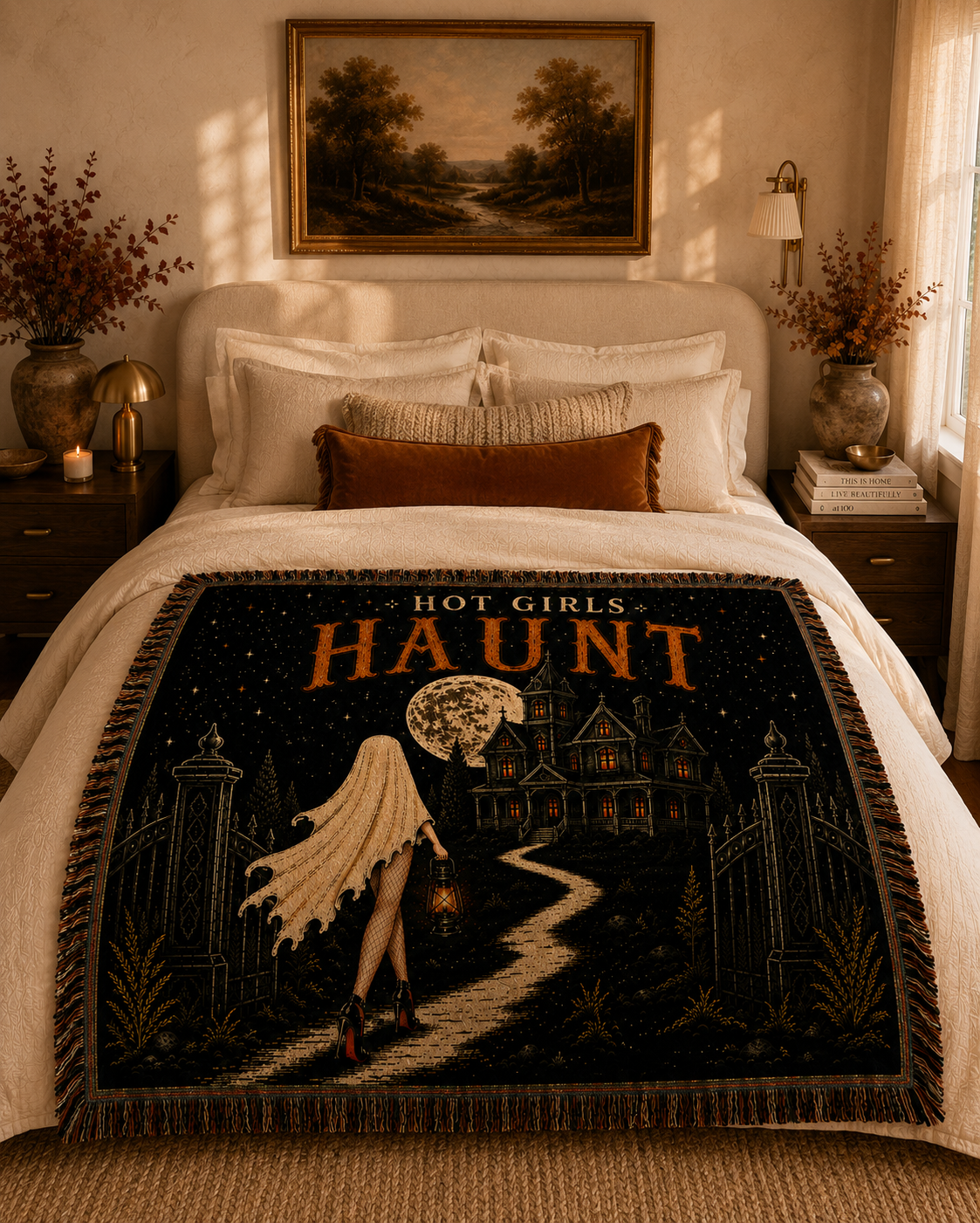 Hot Girls Haunt Woven Throw Blanket – Fair