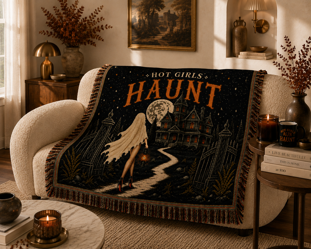 Hot Girls Haunt Woven Throw Blanket – Fair