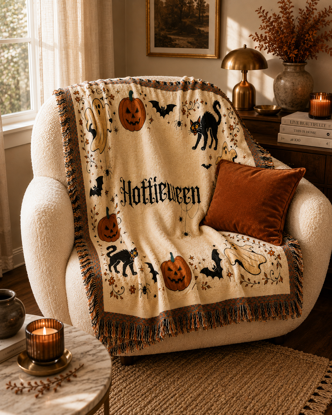Hottieween Woven Throw Blanket