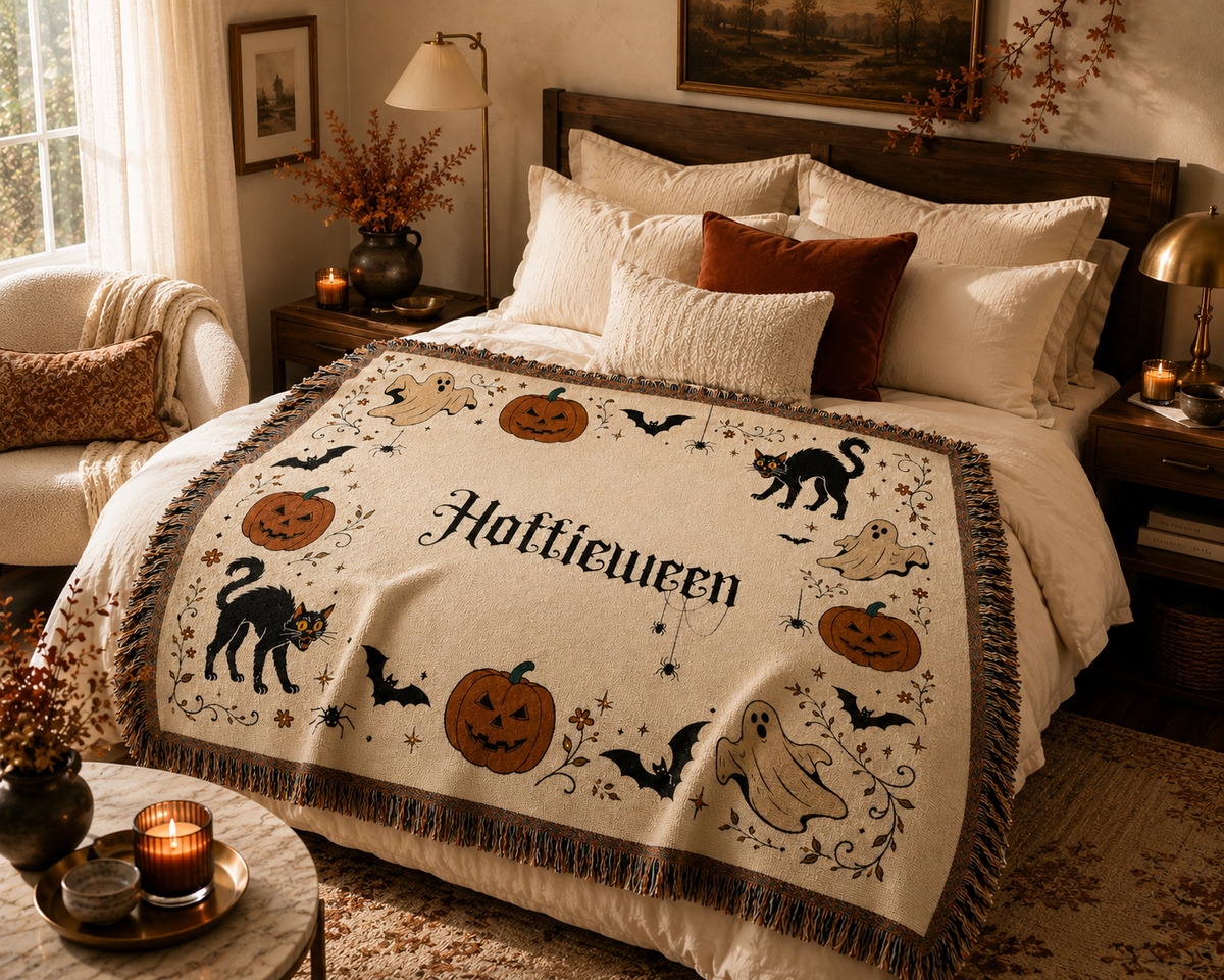 Hottieween Woven Throw Blanket