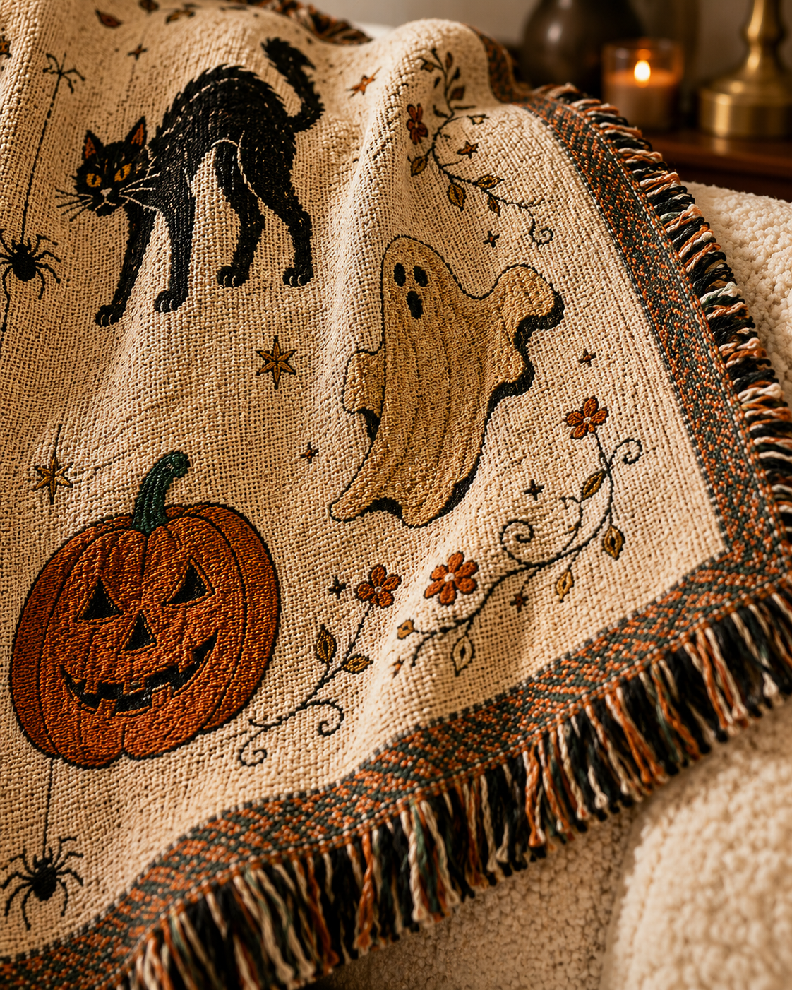 Hottieween Woven Throw Blanket