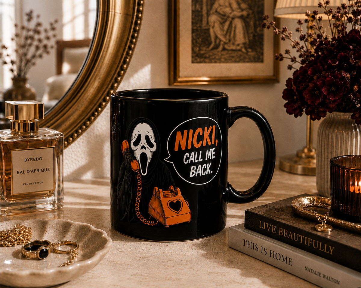 Personalized Masked Caller Call Me Back Mug