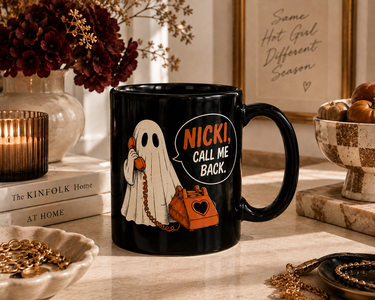 Personalized Masked Caller Call Me Back Mug