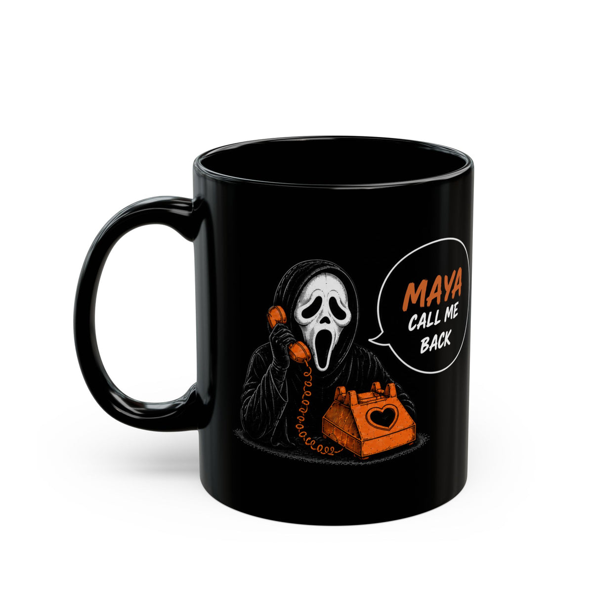 Personalized Masked Caller Call Me Back Mug